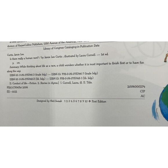 Is There Really A Human Race Signed Book Jamie Lee Curtis Hardcover 1st JSA - Picture 5 of 7